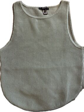 Forever 21 Ribbed Knit Tank Top in Sage